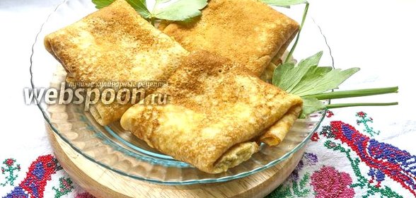 Блины с фаршем из жареной редьки