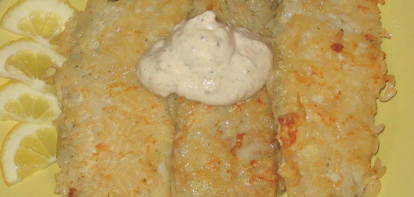 рыба в корочке из риса