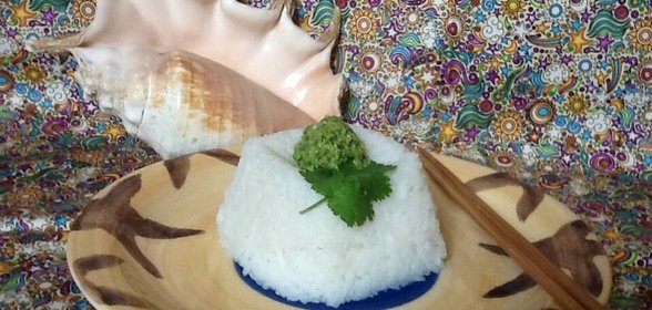 Рис с домашним зеленым карри