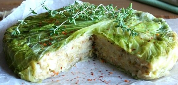 Диетический пирог с капустой