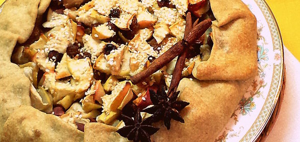 Здравствуй ЛЕТО! яблочная галета с корицей, на оливковом масле