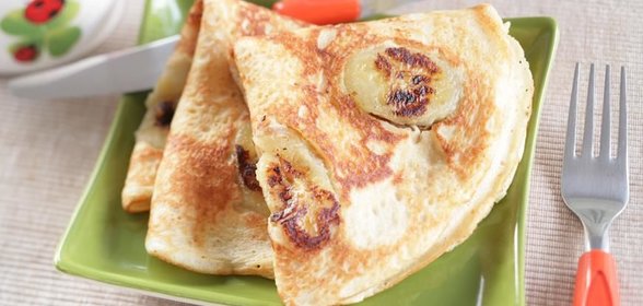 Блины с припеком из банана