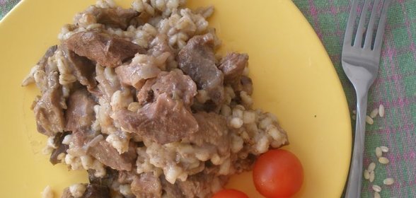 Перловка со свининой в духовке