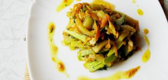 Кабачки с соевым соусом