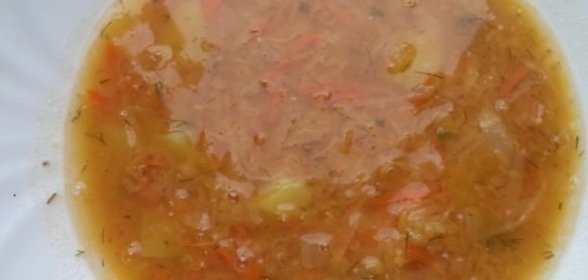 Чечевичный суп с квашеной капустой