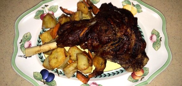 Баранья нога запеченная в духовке