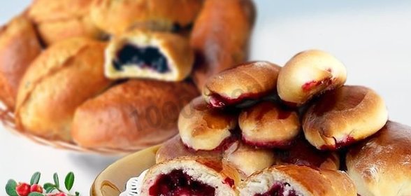 Пирожки с брусникой
