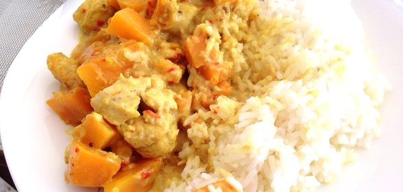 Тыквенный карри с курицей