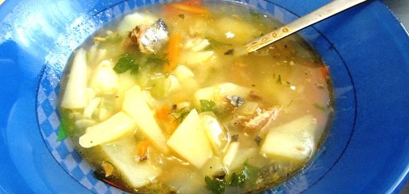 Суп из консервированной сайры