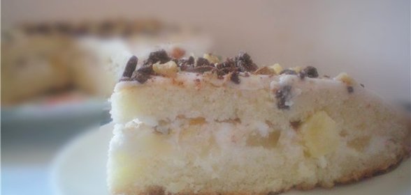 ТОРТ СМЕТАННЫЙ С АНАНАСАМИ И ОРЕШКАМИ
