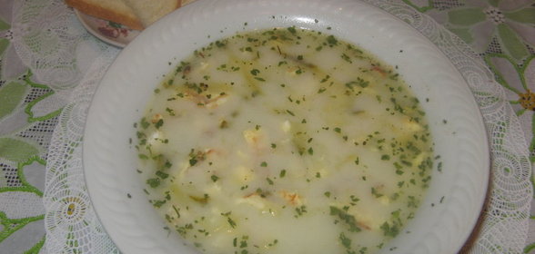 Сырный суп с сырной лапшой