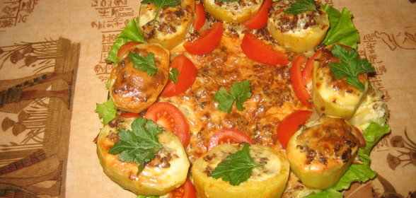 Картофельные тарталетки с грибами