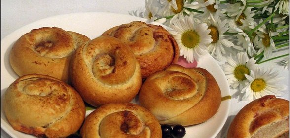 Творожные булочки с джемом