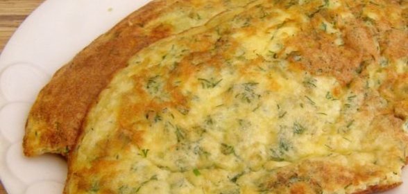 Омлет с укропом и сыром