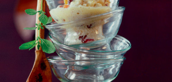 Лимонный сорбет с воздушным рисом