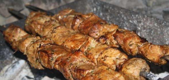 Шашлык в маринаде Яблочный песто