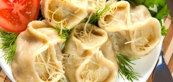 Манты с кабачком и мясом