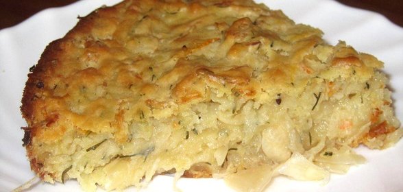 Шарлотка из квашенной капусты