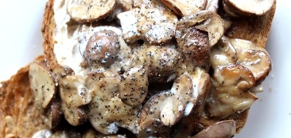 Жареные грибы с сыром