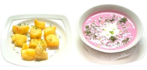 Холодный борщ (Saltibarsciai)