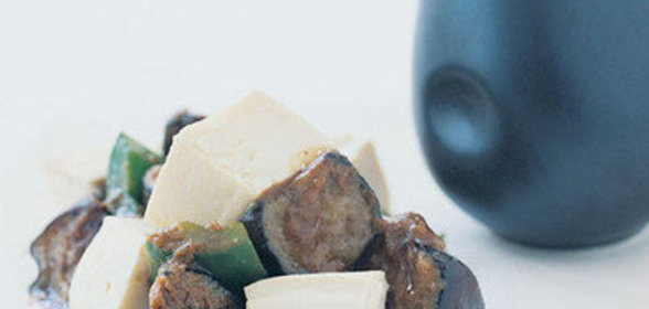 Баклажаны с тофу под имбирно-соевым соусом