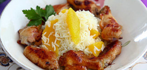 Куриные крылышки с рисом и апельсиновым маслом в мультиварке