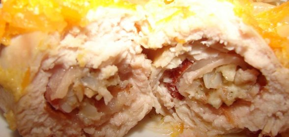Куриные рулетики с гречкой и творогом