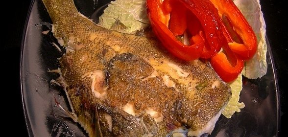 Камбала на гриле