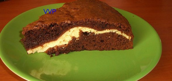 Шоколадно-творожный пирог