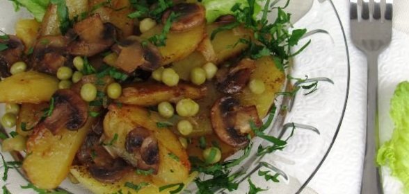 Жаркое из замороженных грибов