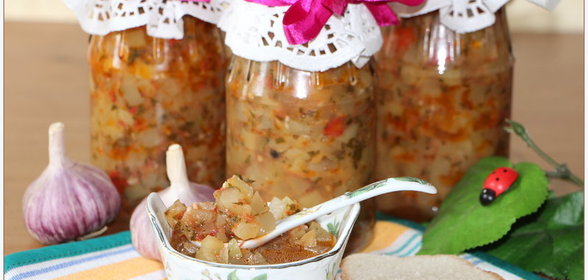 Закуска из патиссонов на зиму (невероятно вкусная штука)