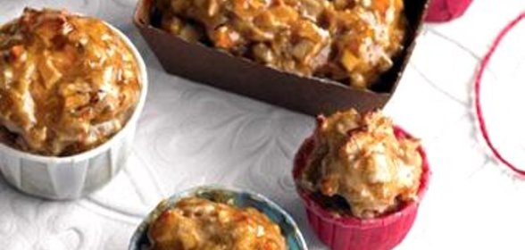 Миниатюрные фруктовые кексы с абрикосовым джемом