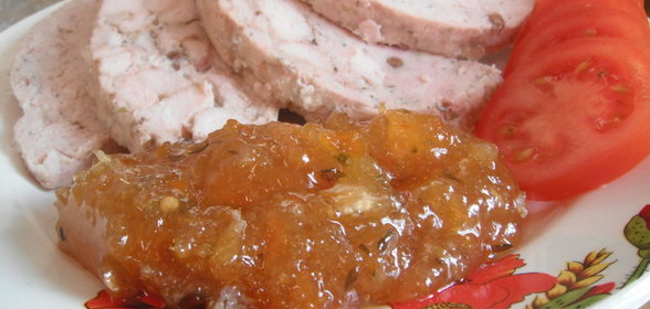 Белобока первый опыт, куриная ветчина + пряный цитрусовый джем