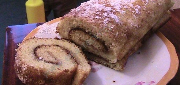 Рулет сладкий за 10 минут