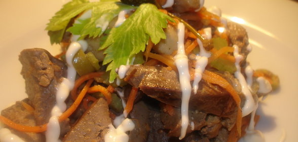 Гуляш из говяжьего сердца или вымени