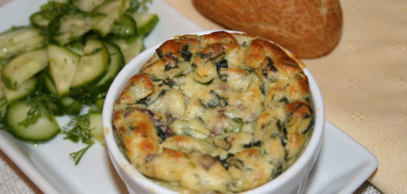 Запеканка из шпината с сыром фета