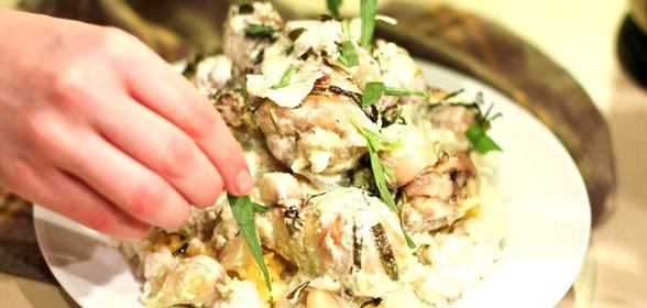 Сливочная курица с тархуном
