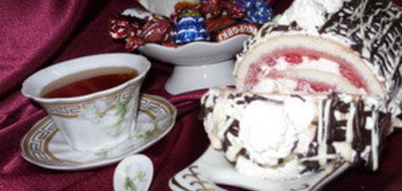 Нежный рулет Клубника со сливками (ВЛК)