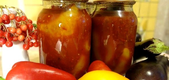 Баклажановые рулетики в болгарском перце