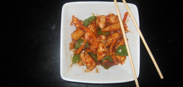 Курица в кисло -сладком соусе по- китайски