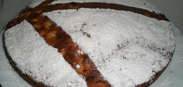 Кокосово-яблочный пирог