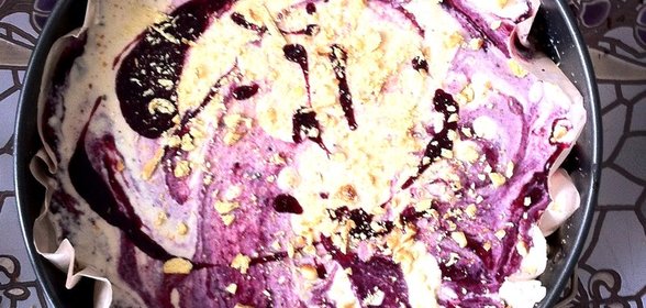 Чизкейк со смородиновым вареньем