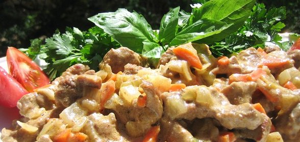 Мясо,тушеное по кабардински