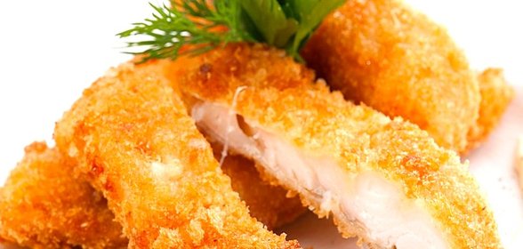 Куриный шницель в панировке