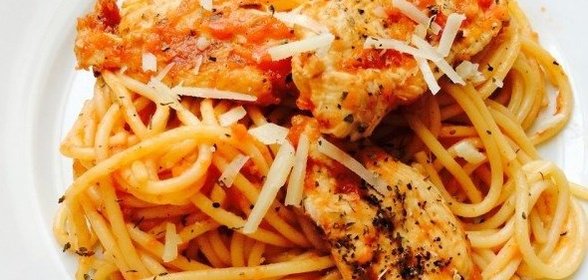 Соус с курицей для спагетти