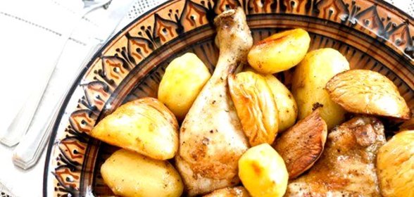 Курица с айвой, имбирем и шафраном