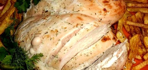 Куриная грудка в кефире