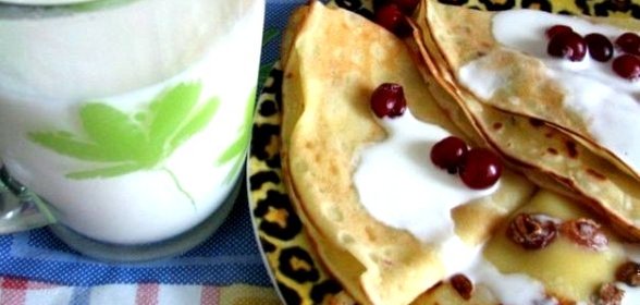 Блины с изюмом