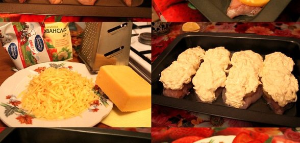 Курица с ананасами под сыром