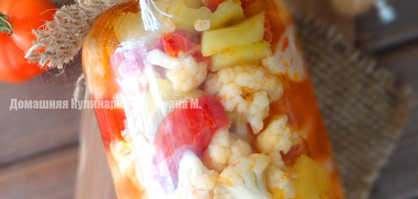 Салат с цветной капустой консервированный